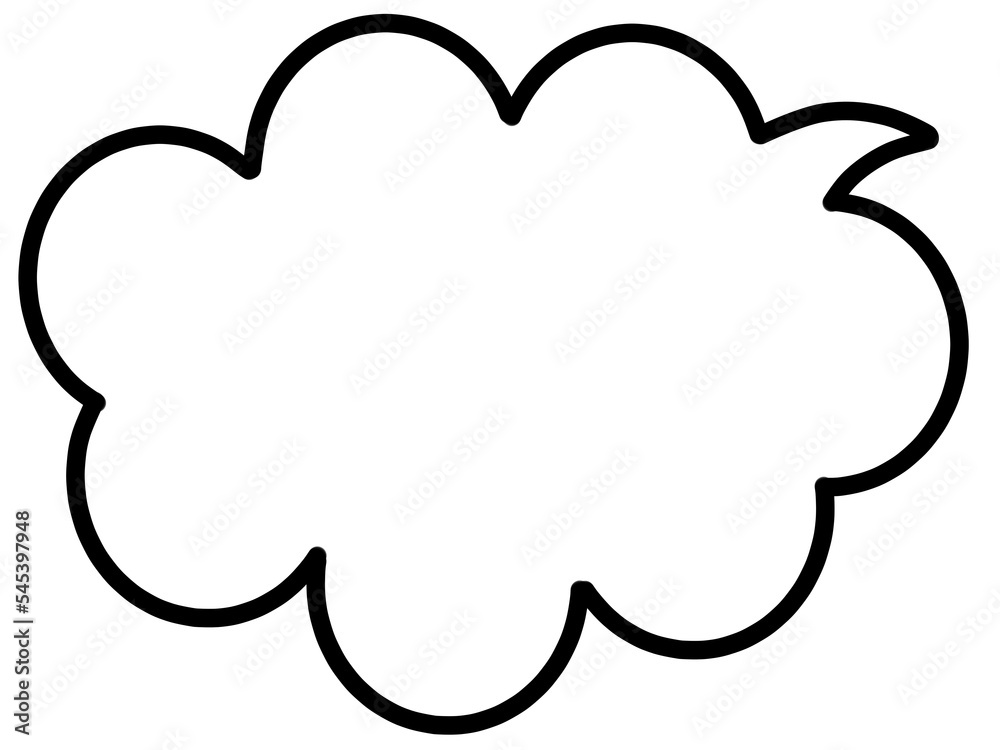 雲の形のもくもく吹き出しイラスト素材 雲の形のもくもく吹き出しイラスト素材