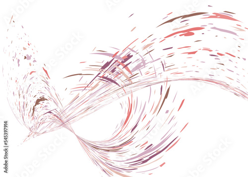 Multi-colored dust particles and debris, paint splashes, strokes are carried by the wind. Murmuration. Design template for the design of banners, posters. EPS 10
