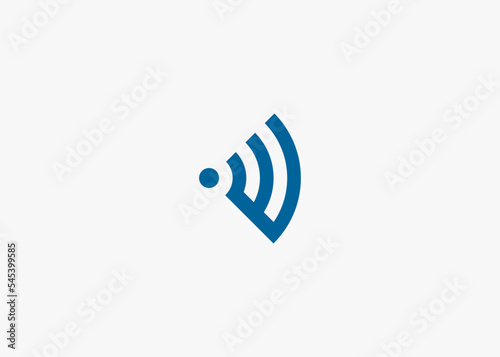 letter w with wifi logo design vector illustration template