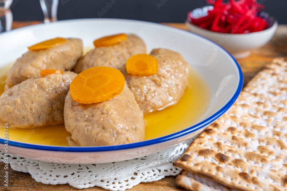 Gefilte fish for Jewish holiday Pesach (Passover).