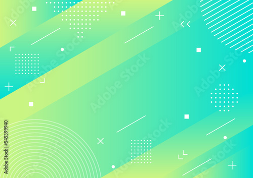abstract geometric background, white geometric shape on green gradient background, vector illusttration minimal theme template for backdrop, web sites, banner