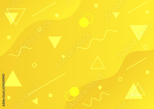 abstract geometric background, geometric shape on yellow gradient background, vector illusttration minimal theme template for backdrop, web sites, banner