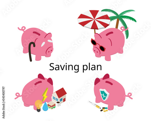 saving plan with asset allocation  to distribute the money plan expense