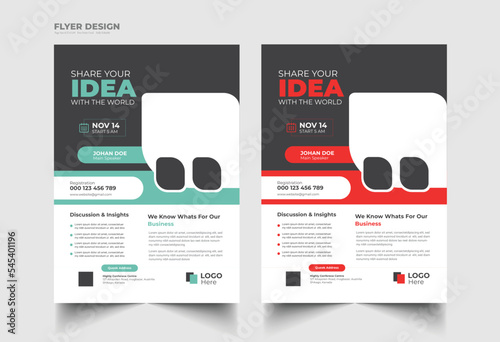 Corporate business flyer and template design.