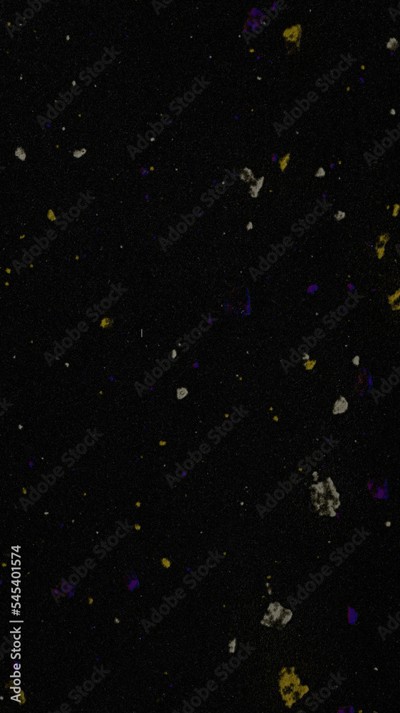 Abstract Black sky background with fine multi coloured dots pattern popping	