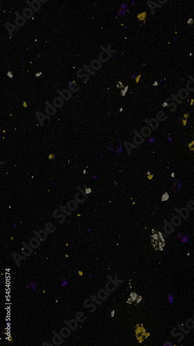 Abstract Black sky background with fine multi coloured dots pattern popping	