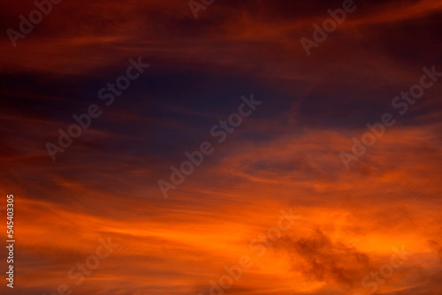 Fototapeta Naklejka Na Ścianę i Meble -  Close Up Of A Beautiful Red Sky