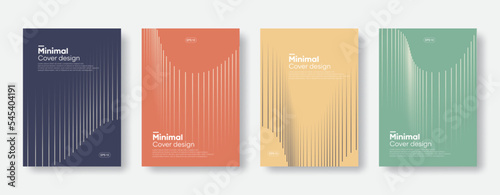 Set of creative design templates. Minimal cover with wavy lines for posters, banners, flyers, brochures, and page layouts other. Vector, 2022-2023
