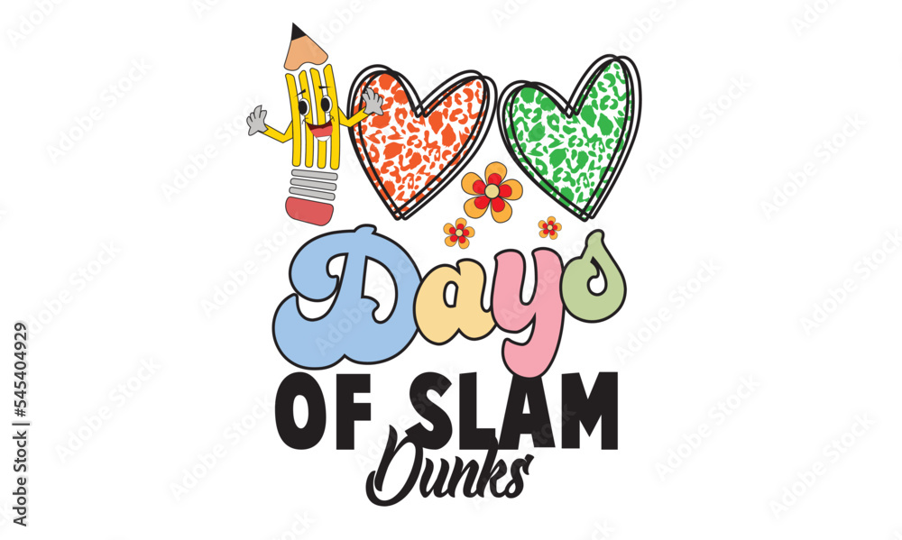 Obraz premium 100 Days Of Slam Dunks Svg Design