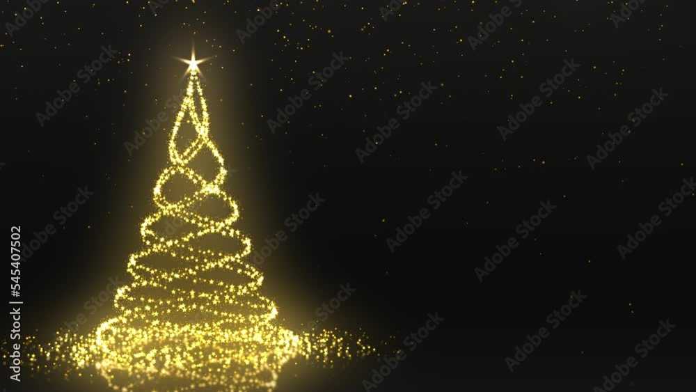abstract christmas tree with stars