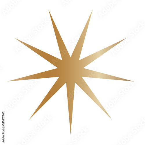 Star Celestial Vintage Gold Symbol Silhouette Magic Religion Decoration Winter Christmas New Year Greeting Gift Baby Sweet Dream PNG Icon 
