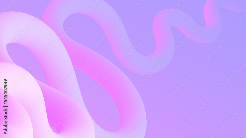 Obraz premium Modern colorful flow line poster. Dynamic 3d shape. Wave gradient mesh Liquid shape in pastel pink background color. Abstract lava design for your project. Vector illustration. Trendy wallpaper 