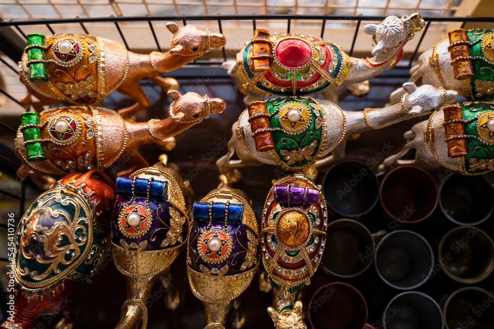 Naklejka premium Decorative camel made of aluminum