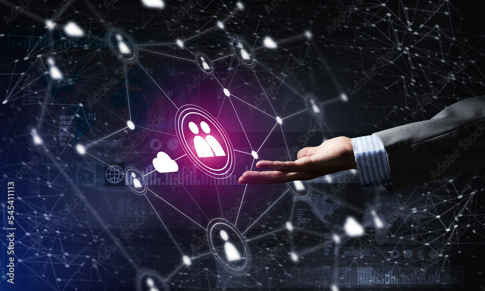 Presenting modern wireless technologies as means of communucation and networking on dark background Presenting modern wireless technologies as means of communucation and networking on dark background
