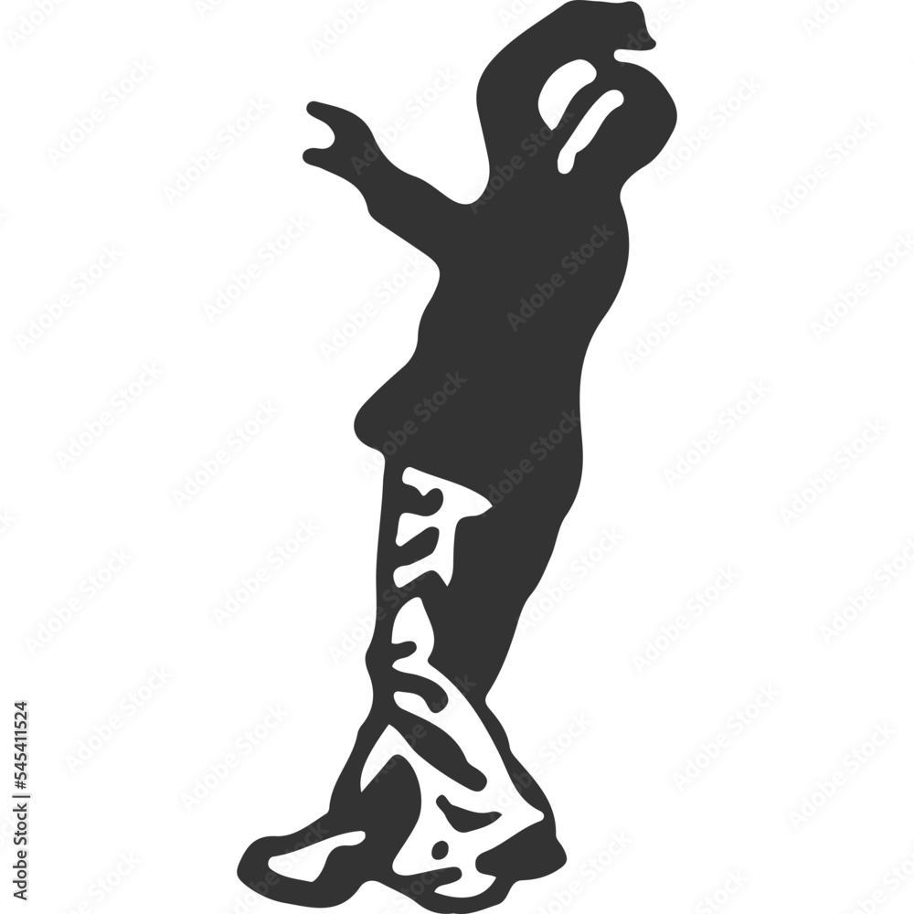 Fototapeta premium Lindy Hop Dance Vintage Illustration Vector