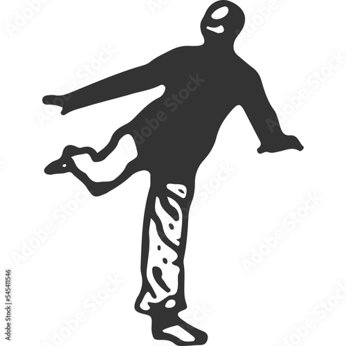 Lindy Hop Dance Vintage Illustration Vector