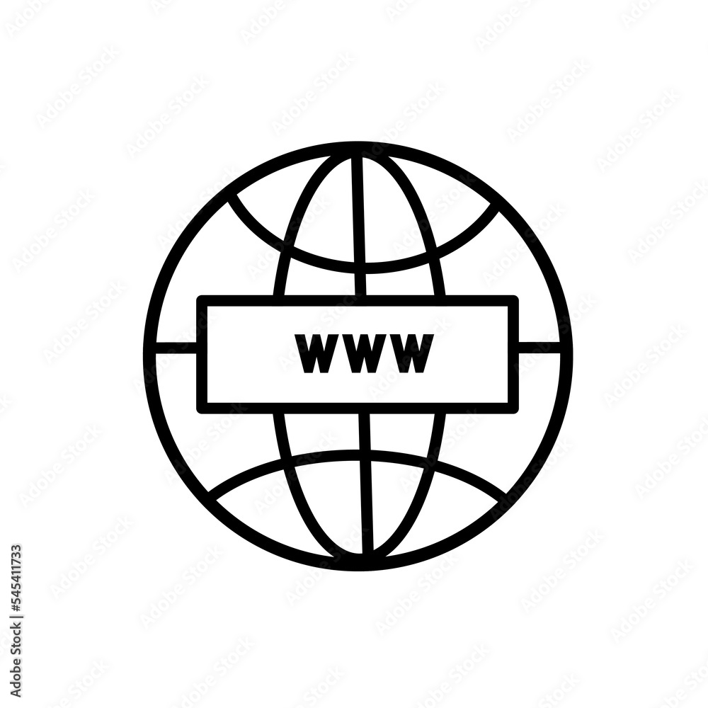 Internet http address icon isolated. Modern flat globe sign. Internet http address icon isolated. Modern flat globe sign.