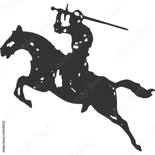 Medieval Knigt Vintage Illustration Vector