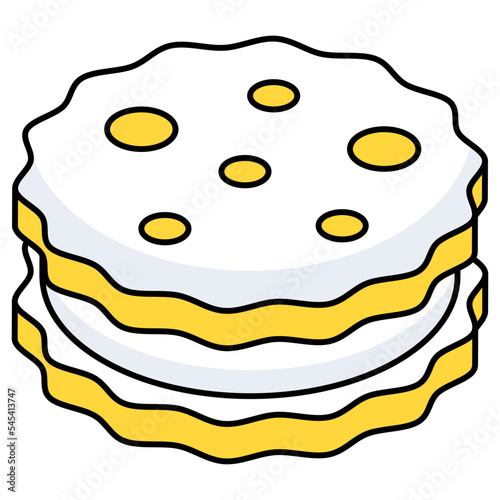 Unique design icon of biscuits