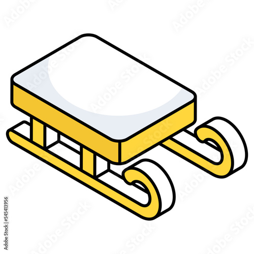Creative design icon of Santa sleigh 