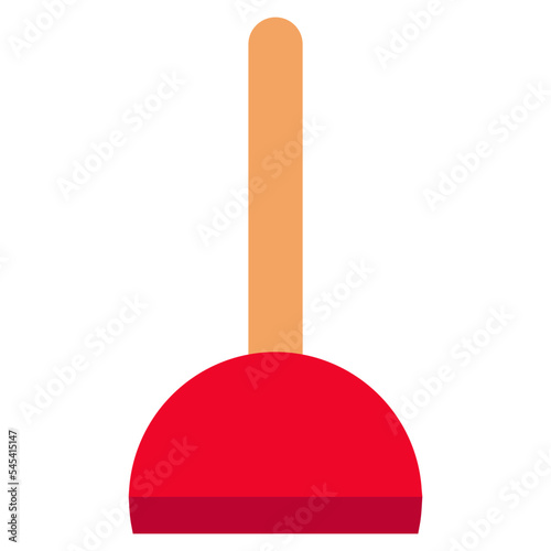 toilet pump. plunger cleaning bathroom illustration