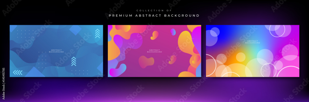Abstract background. Abstract trendy gradient flowing geometric pattern background texture. Minimal color gradient banner template. Vector abstract pattern presentation background wallpaper web.