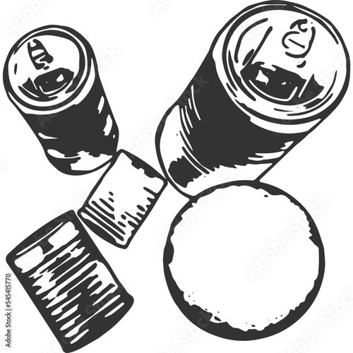 Tin Can Alley Vintage Illustration Vector