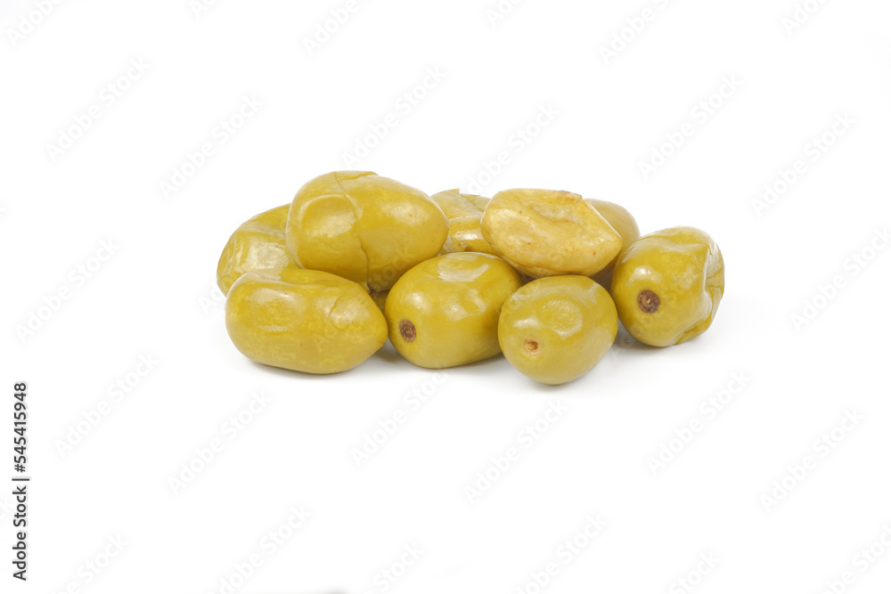 Pickled Olive isolate on white backgroungd Pickled Olive isolate on white backgroungd