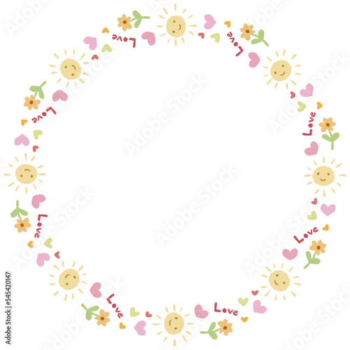 frame border circle happy new year