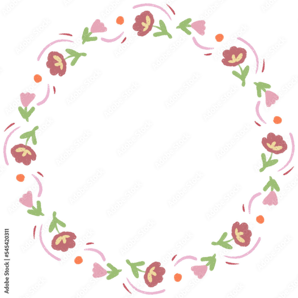 frame border circle happy new year