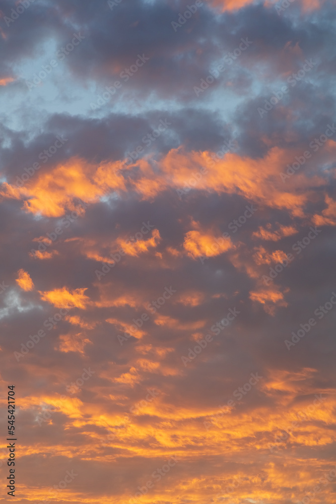 Colorful background, sunset sky clouds texture