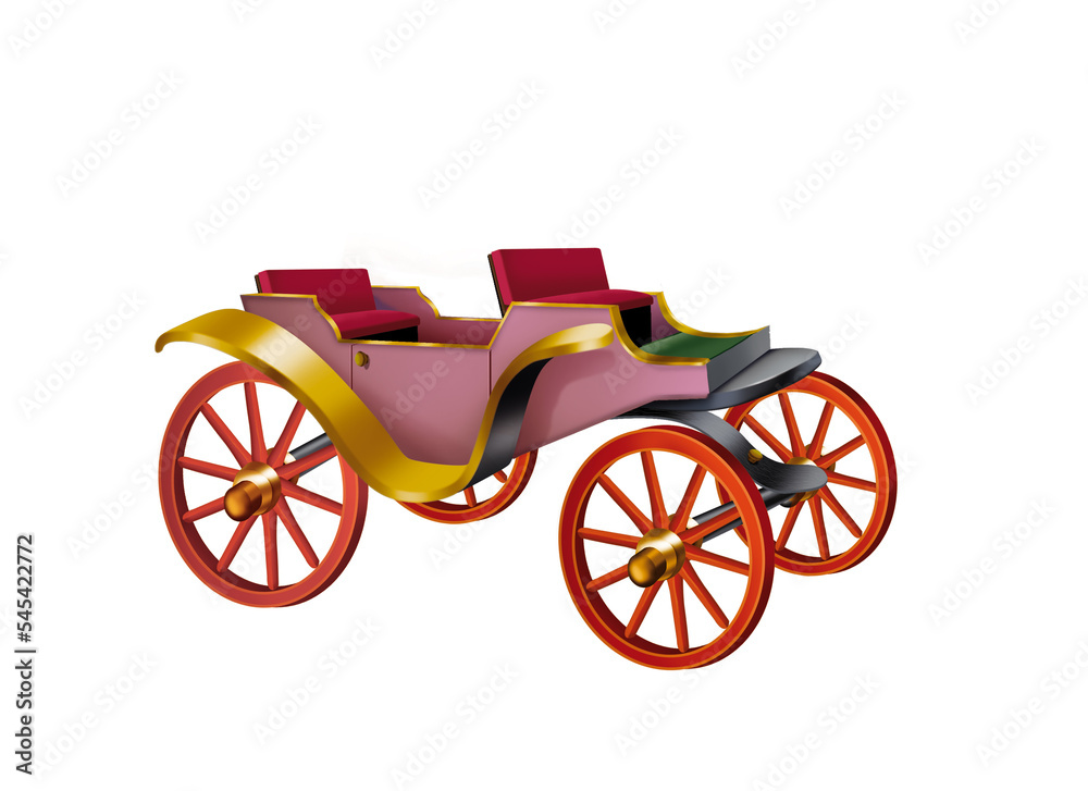 Fototapeta premium calèche, chariot, âne, enfant, transport, voyage, illustration, carrosse, jouet, silhouette, carriole, classique, coloré, fête, joli, balade 