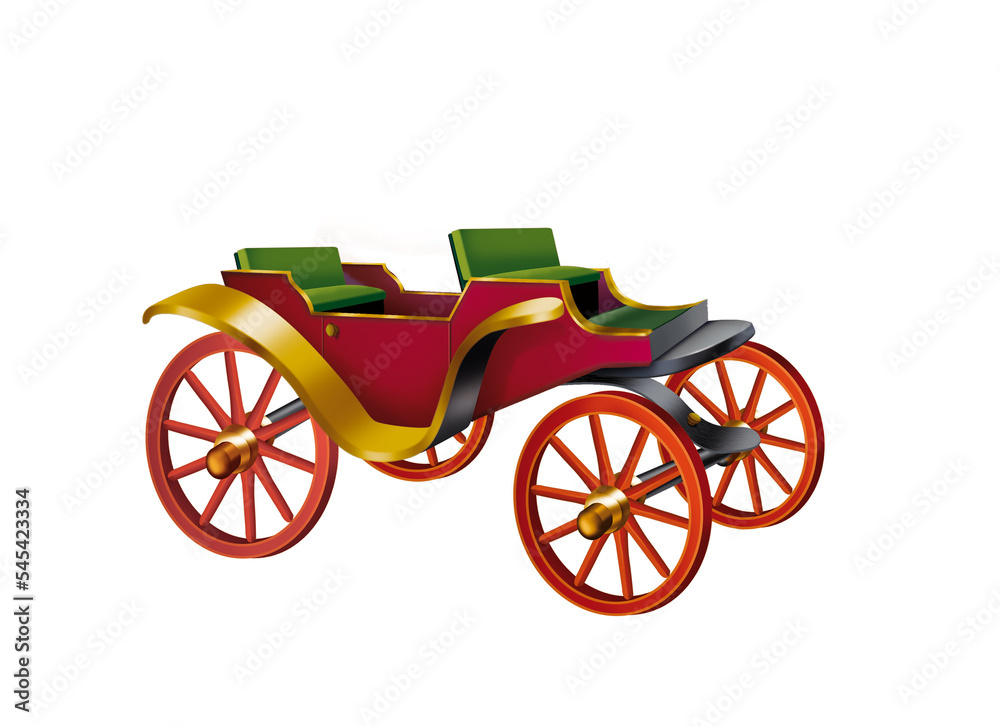 Fototapeta premium calèche, chariot, âne, enfant, transport, voyage, illustration, carrosse, jouet, silhouette, carriole, classique, coloré, fête, joli, balade