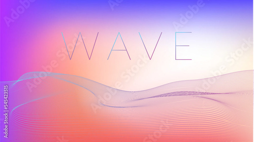 Wave Background design rainbow