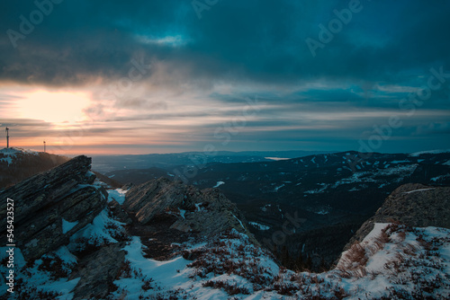 sunset in the mountains styria austria © Nikolaus