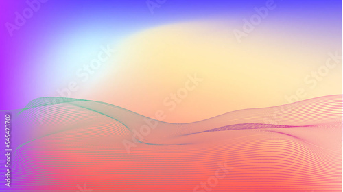Wave Background design rainbow