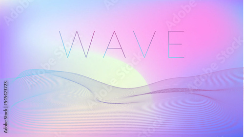 Wave Background design rainbow