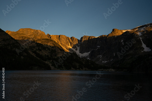 Evening glow on the Beartooth Mountains photo