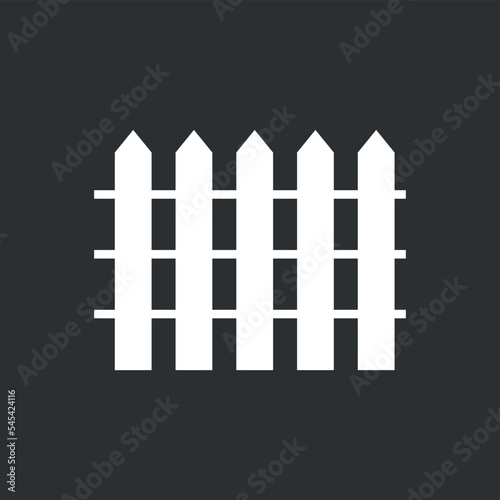 White fence vector illustration isolated on gray background  vectorized flat icon.