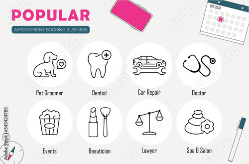 Popular appointmen booking busines.