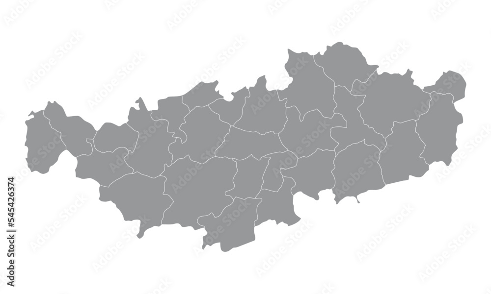 Brabant Wallon administrative map