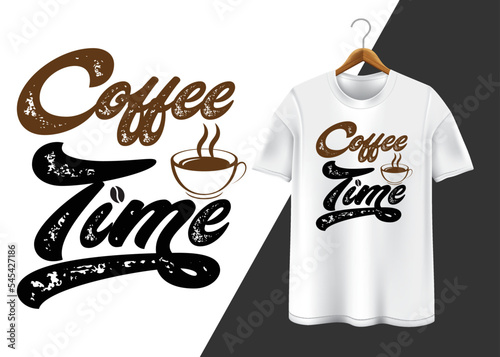 Coffee time trendy T-shirt design