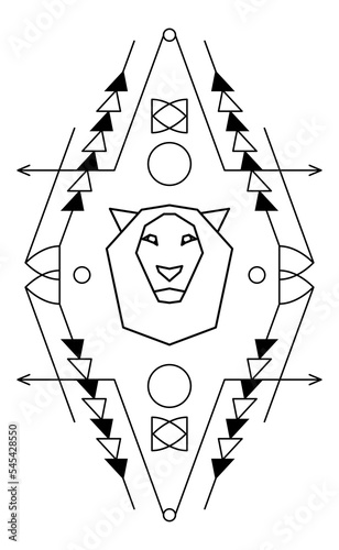 Tribal Animal Ornament - Lion