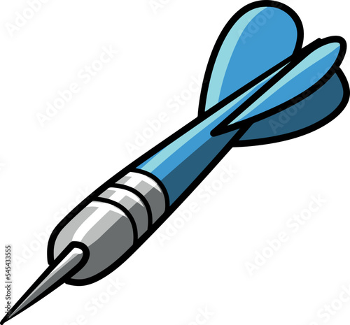 Cute kawaii blue dart clipart