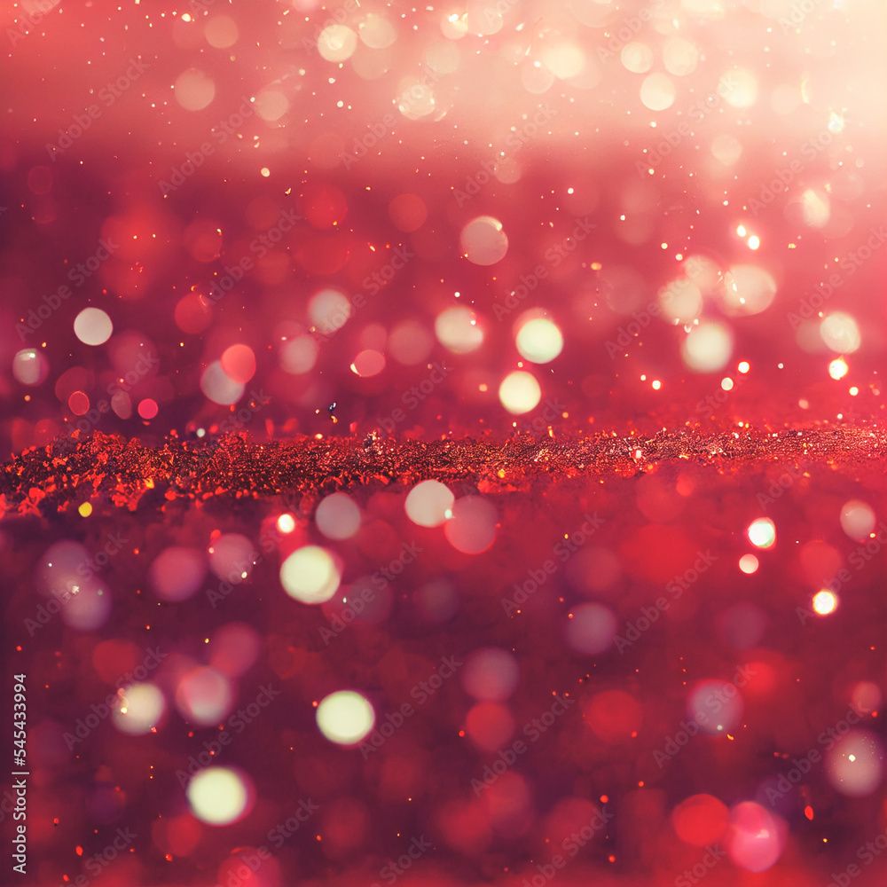 Christmas and winter holidays background with red bokeh lights and snow. Christmas and winter holidays background with red bokeh lights and snow.