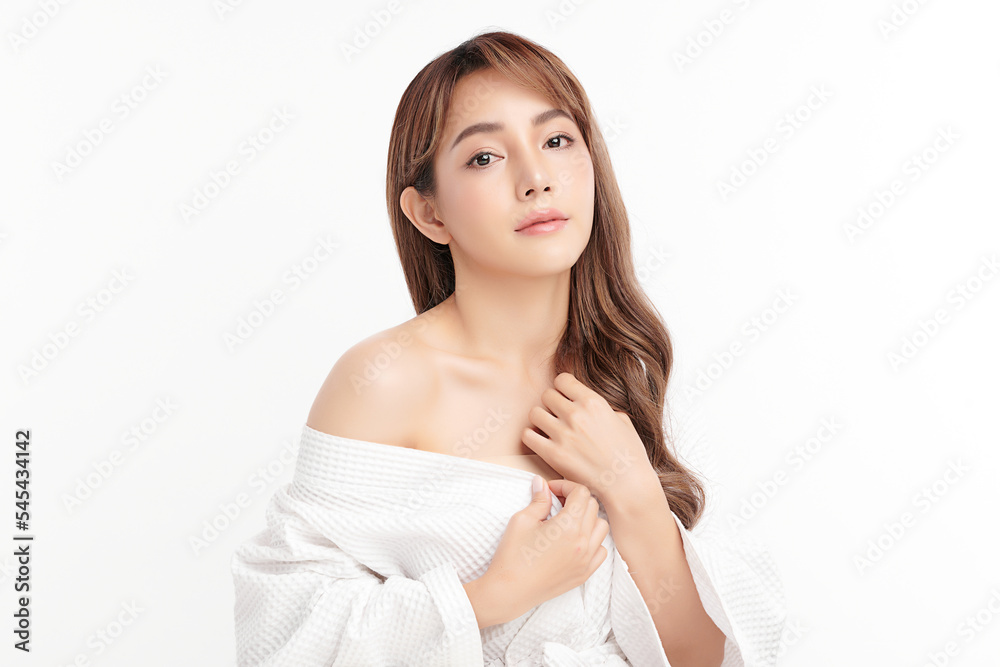 Beautiful young asian woman with clean fresh skin on white background, Face care, Facial treatment, Cosmetology, beauty and spa, Asian women portrait. Beautiful young asian woman with clean fresh skin on white background, Face care, Facial treatment, Cosmetology, beauty and spa, Asian women portrait.