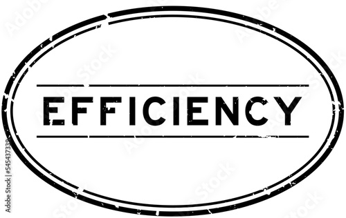Grunge black efficiency word rubber seal stamp on white background