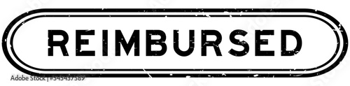 Grunge black reimbursed word rubber seal stamp on white background