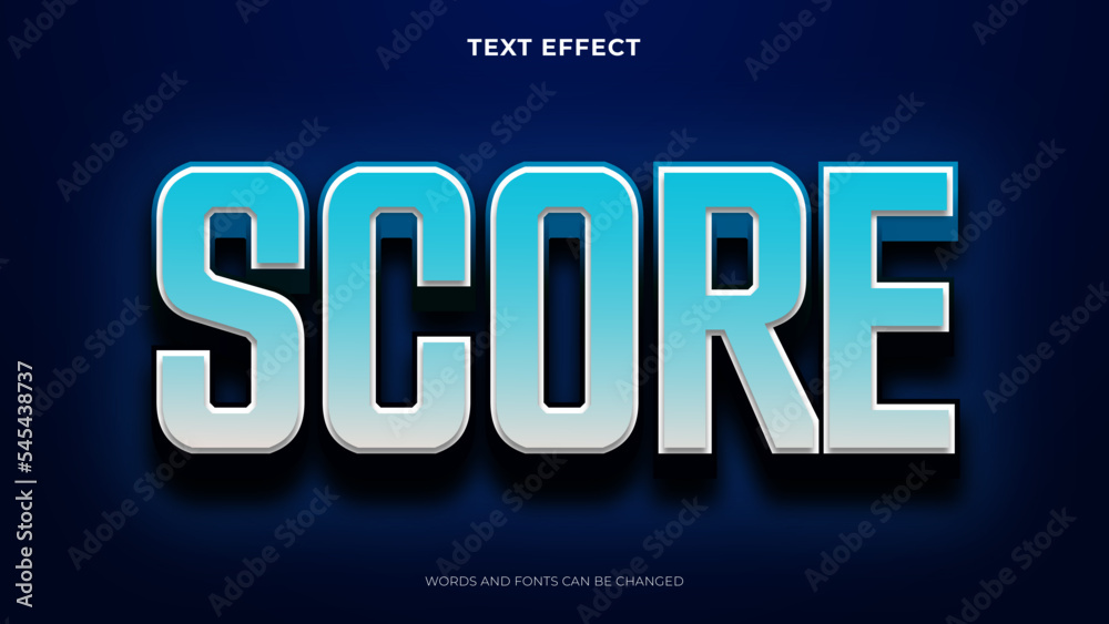 Score text effect template