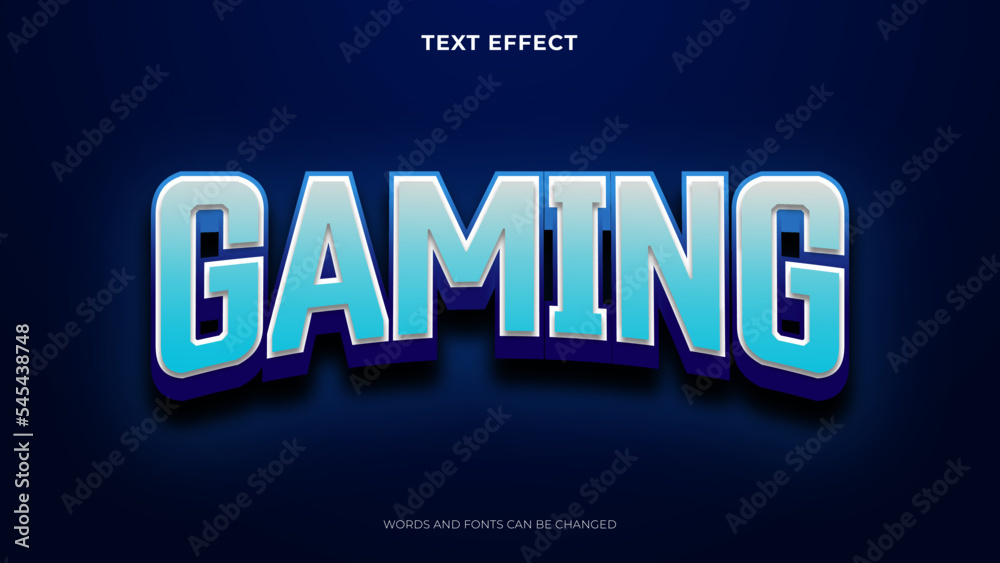 3d gaming text effect template